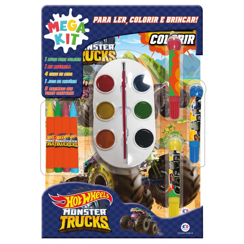 Livro Hot Wheels Ler, colorir e brincar
