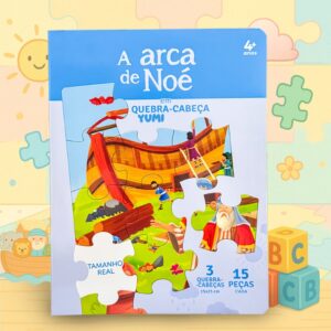 Livro Infantil A Arca De Noé Em Quebra-cabeça Bíblia Infantil Leia E