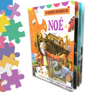 Livro Infantil Aventuras Bíblicas em Quebra-Cabeça: A Arca de Noé