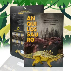 Livro Mundo Dos Dinossauros Dinossauro Brinquedo Anquilossauro