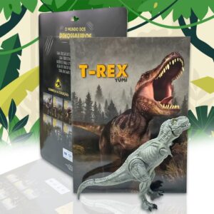 Livro Mundo dos Dinossauros Dinossauro Brinquedo T-Rex Colecionável