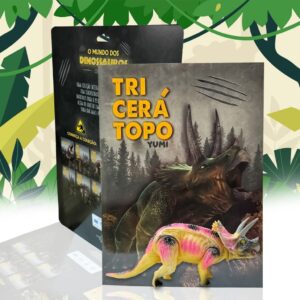 Livro Mundo Dos Dinossauros Dinossauro Brinquedo Tricerátopo
