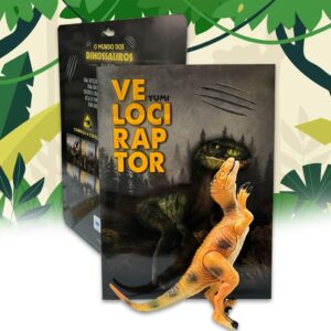 Livro Mundo Dos Dinossauros Dinossauro Brinquedo Velociraptor