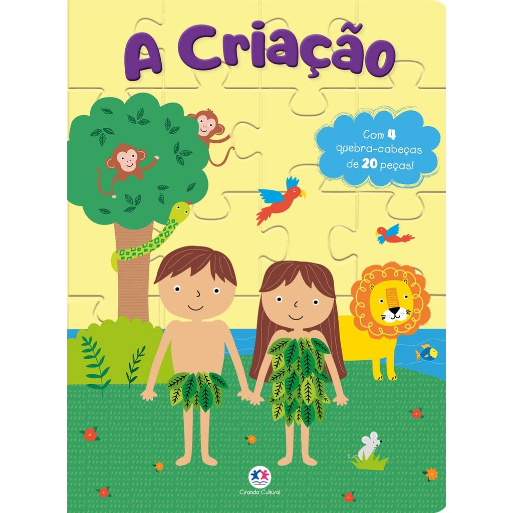 Livro Quebra-cabeça com 20 Peças A Criação