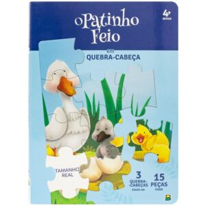 Livro Quebra-Cabeça QC20X27 Cássicos em Quebra-Cabeça: O Patinho Feio