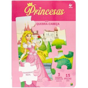 Livro Quebra-Cabeça QC20X27 Mundo Encantado: Princesas