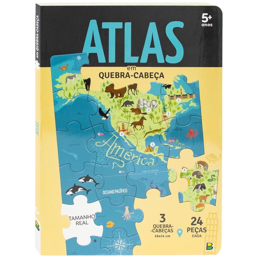 Livro Quebra-Cabeça QC20X27 Nosso Mundo: Atlas