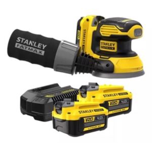 Lixadeira Roto Orbital Scs220 Stanley 2 Baterias 4ah Carregador Bivolt
