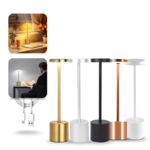 Luminária Abajur de Mesa Led Sem Fio Luz Recarregável USB Dimerizável