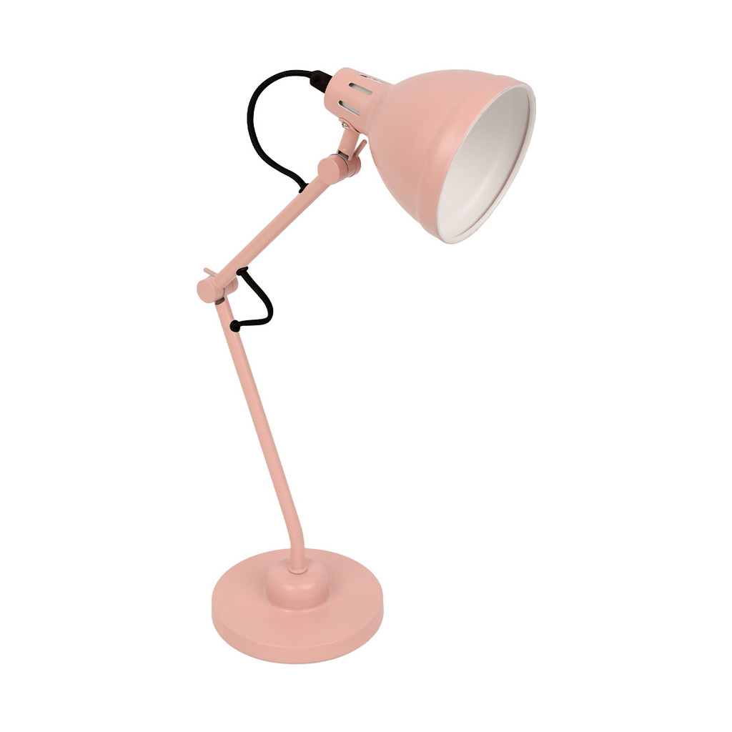 Luminária Abajur Pixar Deluxe LED Rosa Articulada 25W Para Escritório
