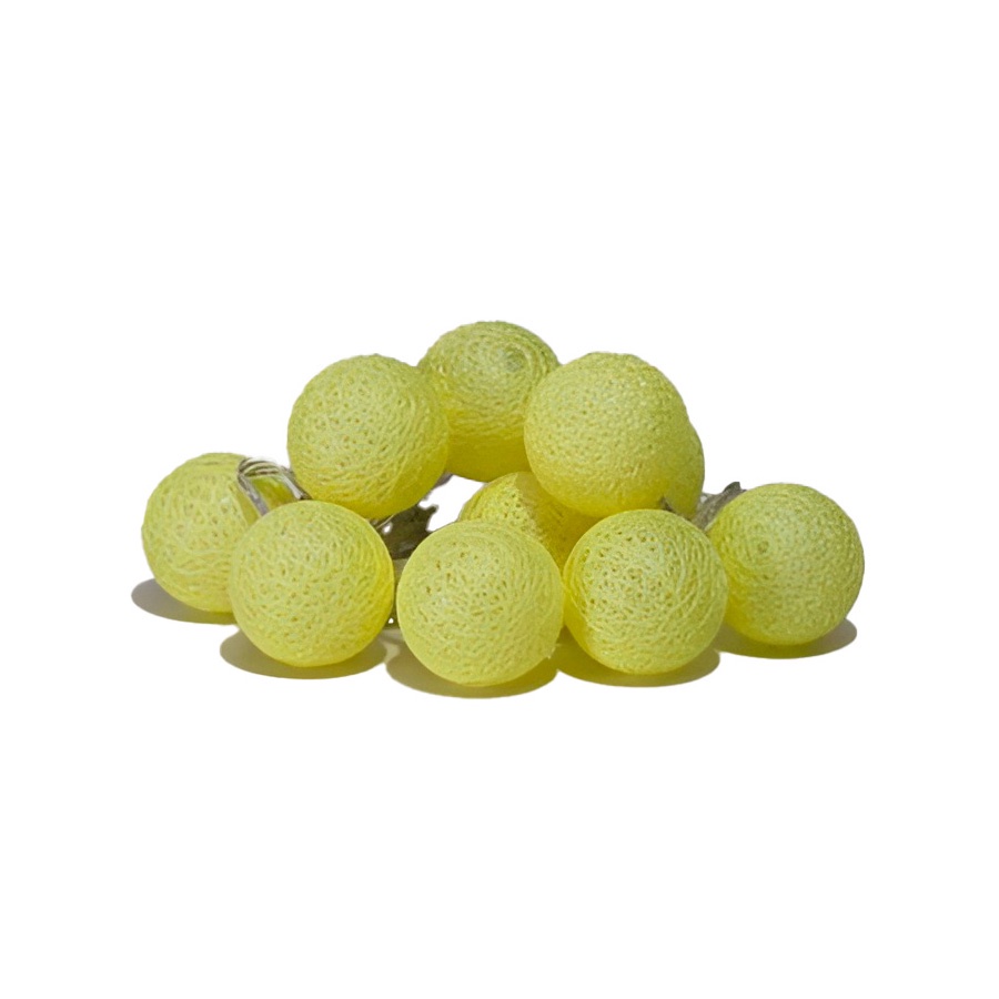 Luminária Cordão de Luz Led Bolinhas Amarelo Claro 1 unidade ArtLille