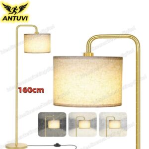 Luminária De Chão 1,60m Abajur Leitura Piso Dourado 110 220v Bivolt