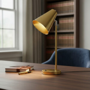 Luminária de mesa abajur Direcionável Articulada Cone com interruptor