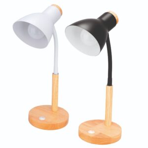 Luminária de Mesa Abajur Flexível Artiko Woodye Articulável — Decoração