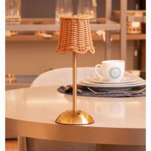 Luminária de Mesa Led 3 Tons Usb Lagoon Dourada Metal