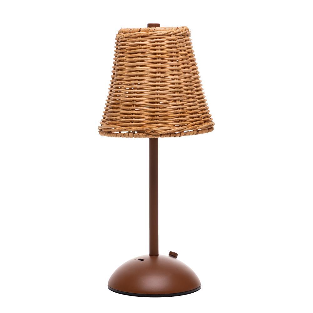 Luminária de Mesa Led 3 Tons Usb Moana Marrom Metal
