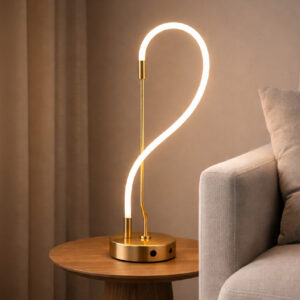 Luminária de Mesa Led Curves 15w 3000K 6500K Branco Quente Neutro