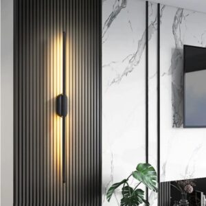 Luminária de Parede Interna Arandela LED 14W Vector Preta Moderna com