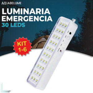 Luminária Emergência Lâmpada 30 Leds Recarregável Bivolt Luz Branca