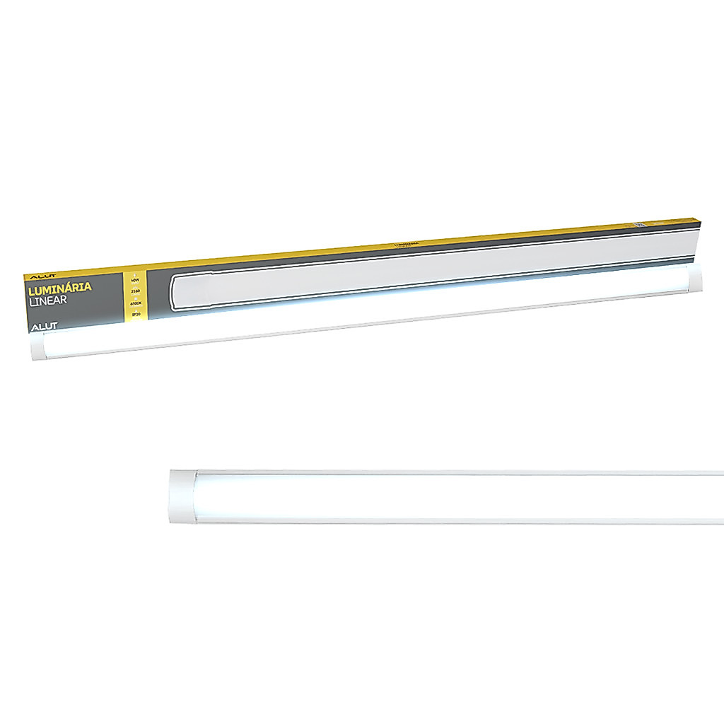 Luminaria Led Linear 40w 6500K Branco Frio 110v 220v Ip20 Branco Cod