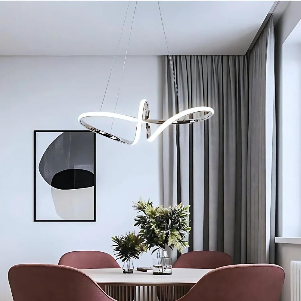 Luminária Lustre Pendente Led De Teto Sala De Jantar Design Moderno