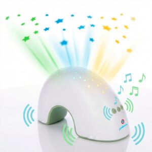 Luminária Luz Abajur para Bebes Infantil Projetor Do Aconchego Musica