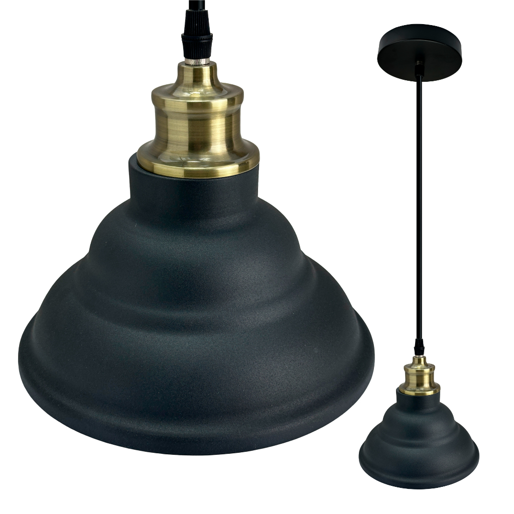 Luminária Pendente Capri Black Gold Inowar Tamanho de 1,50cm Sala de