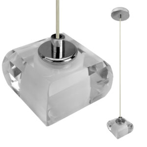 Luminária Pendente de Vidro Daily Tejy Moderno 9x9x6cm G9 40W 127
