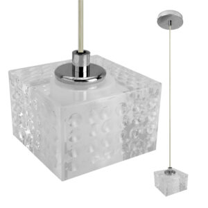 Luminária Pendente de Vidro Daily Tejy Moderno 9x9x6cm G9 40W 127