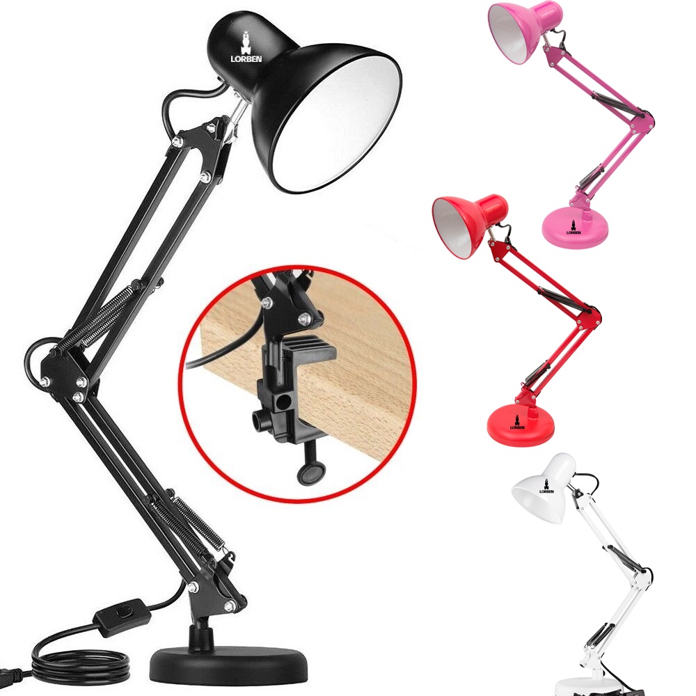 Luminária Pixar Lorben Abajur de Mesa Articulada Garra e Base