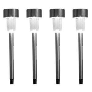 Luminária Solar de Chão Tipo Espeto Prova DAgua Ip 44 Kit 4 Peças — Decoração
