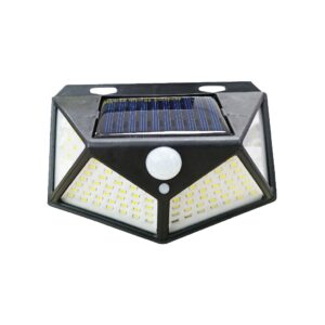 Luminária Solar Parede 100 Leds Sensor Presença Com 3 Funções