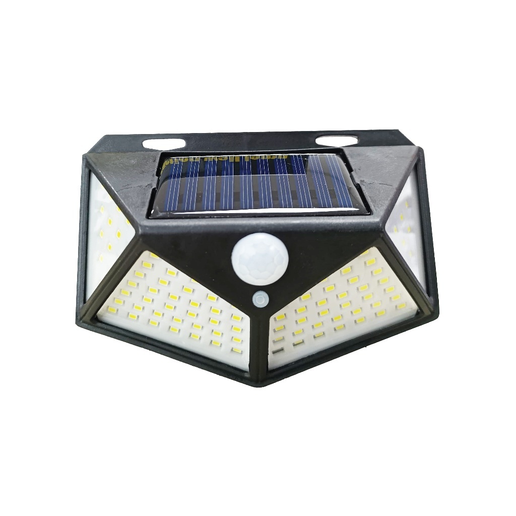Luminária Solar Parede 100 Leds Sensor Presença Com 3 Funções — Decoração