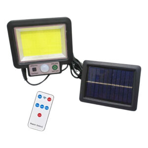 Luminária Solar Parede 117cob Placa Separada Sensor Presença