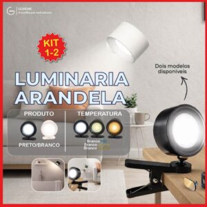 Luminária Spot Led 8W Arandela Luz de Parede 3 Tons de Luz