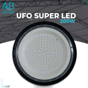 Luminária Super Led Ufo 200W Highbay Ip65 Galpão Bivolt Frio 6500k