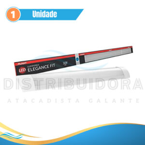 Luminária Tubular De Sobrepor Led Slim Elegance 18w 36w Branco Frio