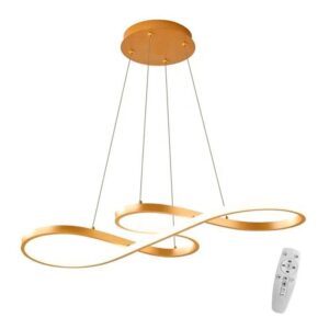 Lustre Led Luminária Pendente Infinito Luxo Design Moderno Bivolt 45w