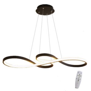 Lustre Led Luminária Pendente Infinito Luxo Design Moderno Bivolt 45w