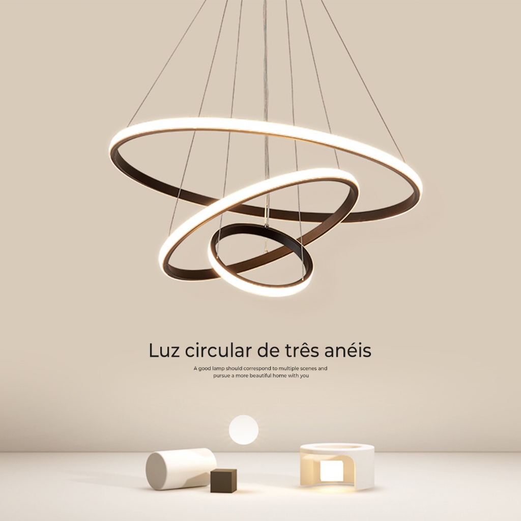 Lustre para sala Lustre Pendente Cozinha Luminária de Teto Led Nordic