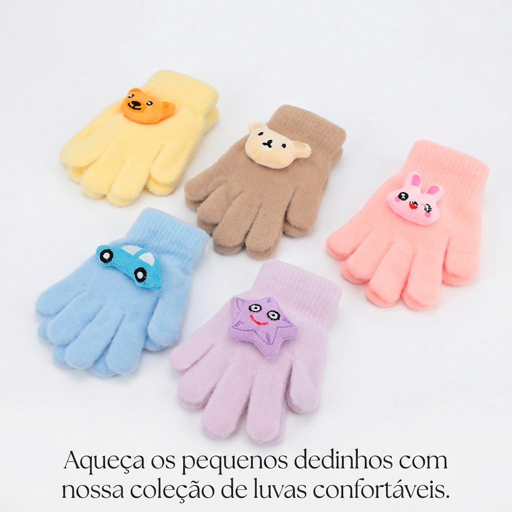Luva Infantil PelúCia Com Bichinho Touch Screen — Brinquedos