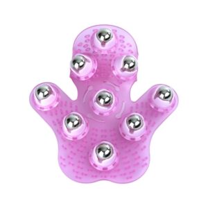 Luva Massageadora Corporal Com Esferas Rosa Acte