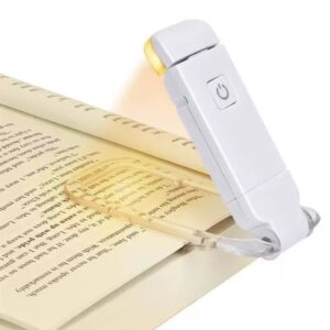 Luz de Leitura LED USB Recarregável Com Clipe Portátil Luminária