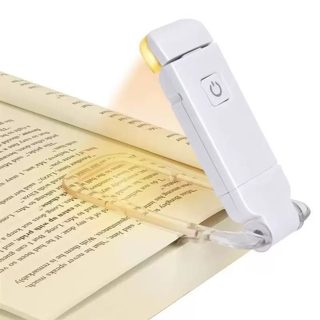 Luz de Leitura LED USB Recarregável Com Clipe Portátil Luminária