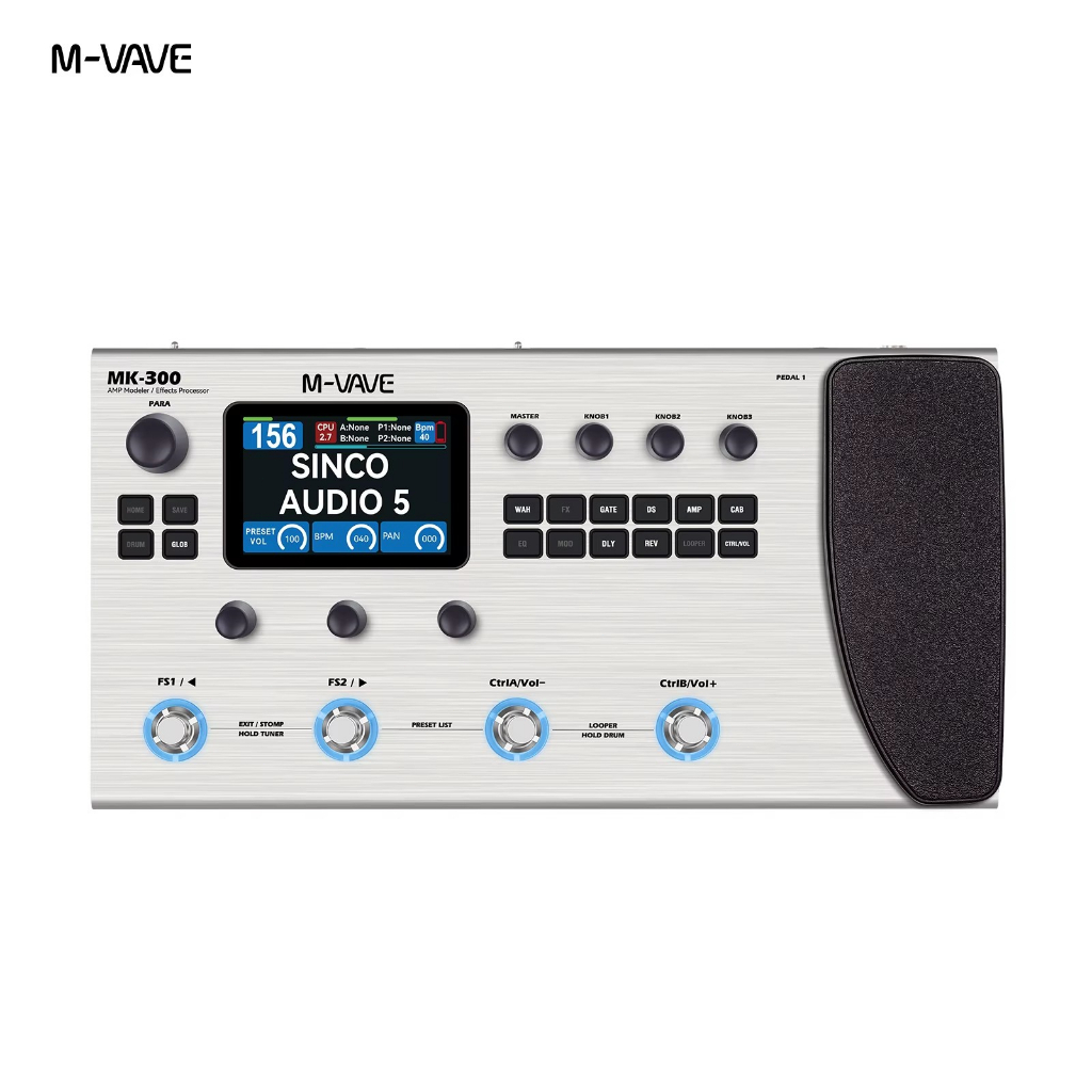 M-Vave MK-300 Processador Multiefeitos para Guitarra Ann Neural