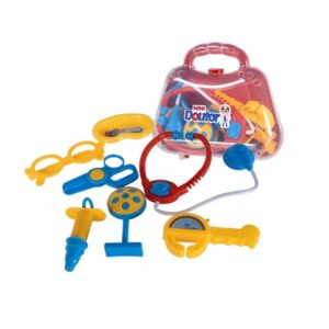 Maleta De Brinquedo Mini Doutor Vermelho Com Acessórios