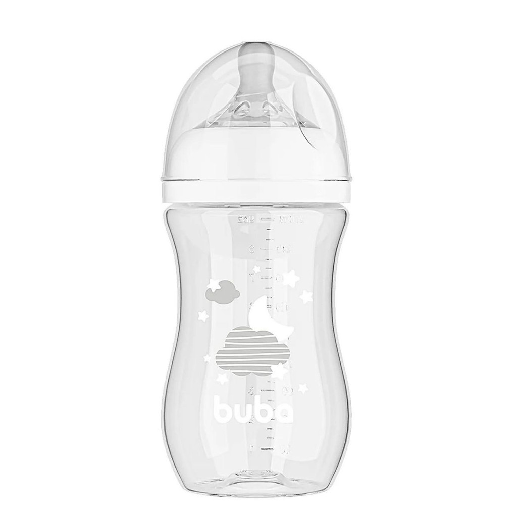 Mamadeira Anticólica Easy Flow Branca 270ml 17253 Buba
