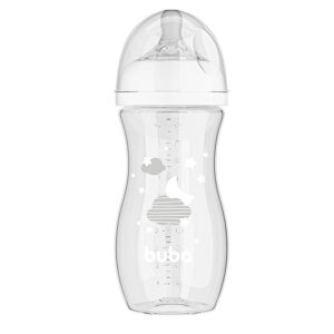 Mamadeira Buba Easy Flow Bico Fluxo 3 Nuvem 330ml Branca