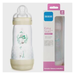Mamadeira Easy Start Anticólica 320ml Bico 4m+ Neutro Mam