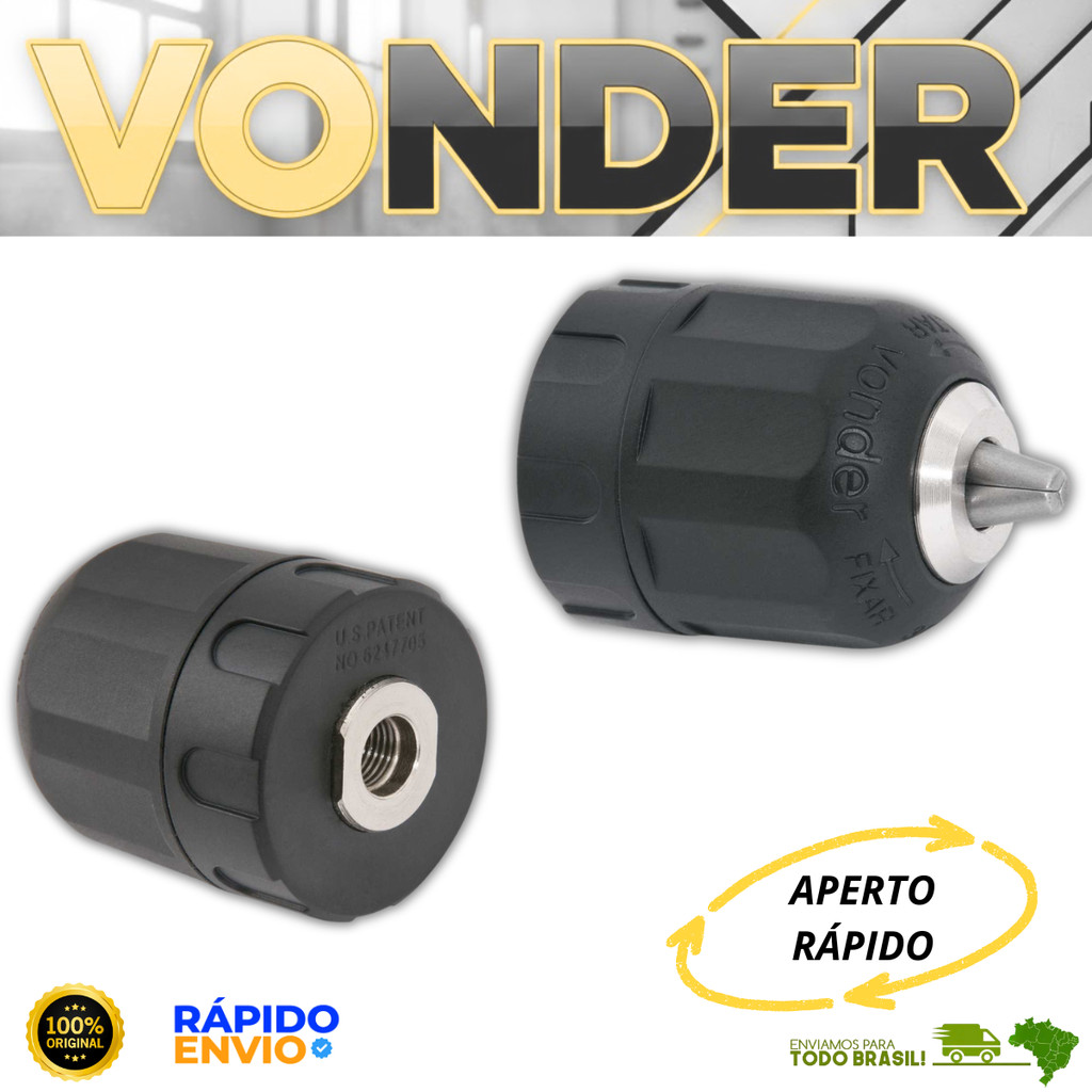 Mandril De Aperto Rapido 10mm 3 8'' Vonder Furadeira Manual